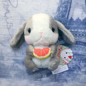 Small Bunny Rabbit Grapefruit Plush